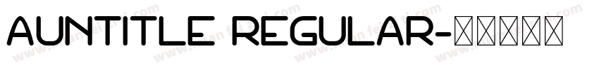 AUntitle Regular字体转换